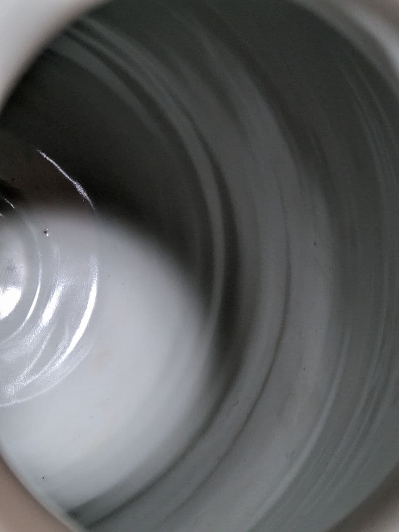 ♦ 九谷焼 雲龍文瓶 青山作 日本画家コラボ作品 淡彩画 置物飾り