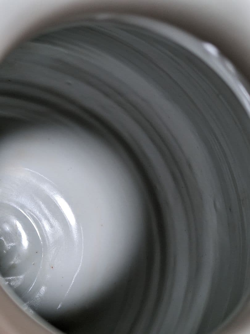 ♦ 九谷焼 雲龍文瓶 青山作 日本画家コラボ作品 淡彩画 置物飾り