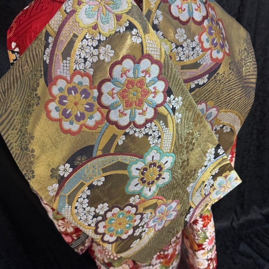 美品　古典　地紋　金彩　刺繍　逸品　フルセット　振袖　振り袖