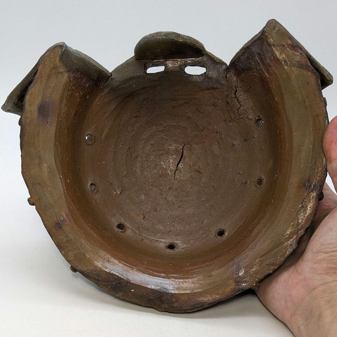 西川政彦 備前焼 兜2種 合箱 カブト 鎧兜 端午の節句 置物 細工物 西川政美