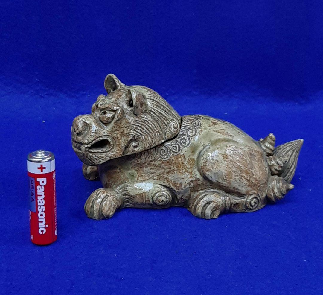 古い獅子香炉　骨董　香炉　獅子