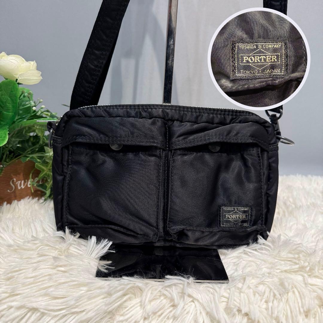 レア【極美品】 PORTER ポーター　タンカー ミニショルダーバッグ ブラック
