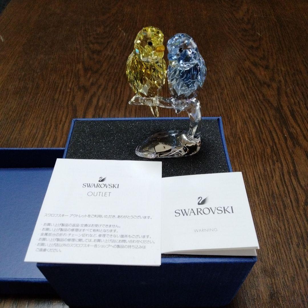 Swarovski 二羽の鳥のクリスタルフィギュア　高さ９cm