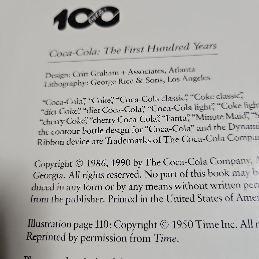アメリカ コカ・コーラ100周年記念誌　1986年　コレクション最後の1冊