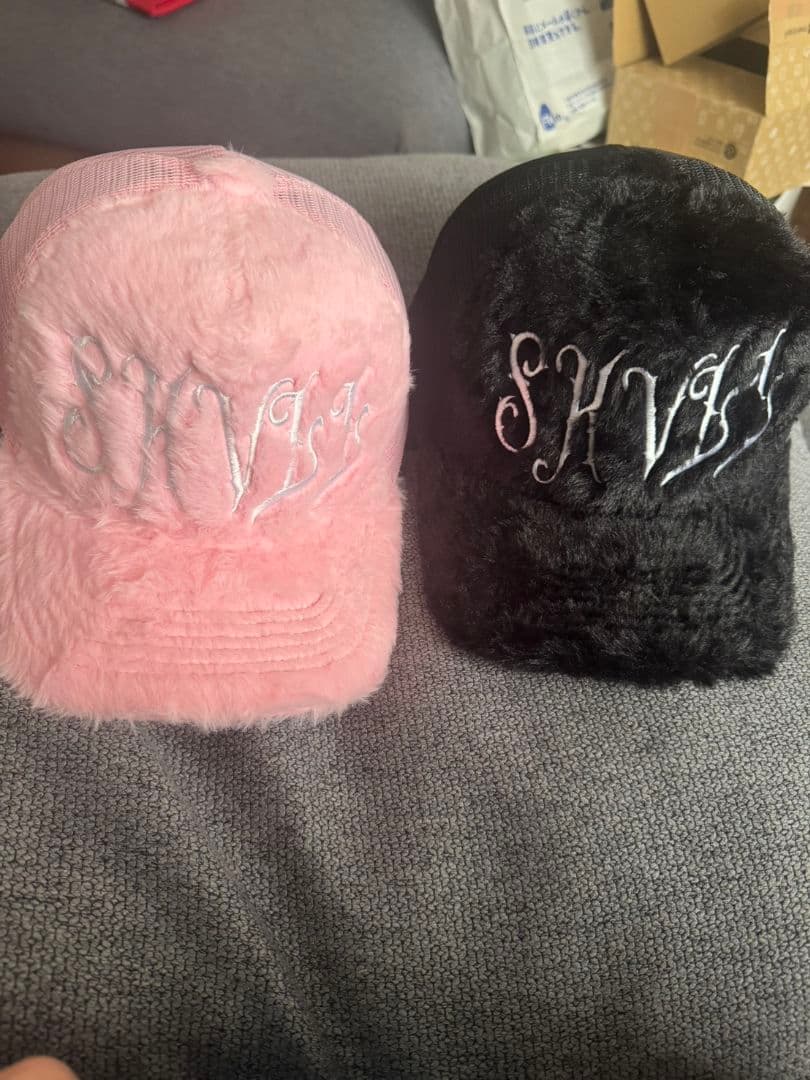 SKVLLメッシュキャップ2個セットモフモフ❗️サイズ調整可能！