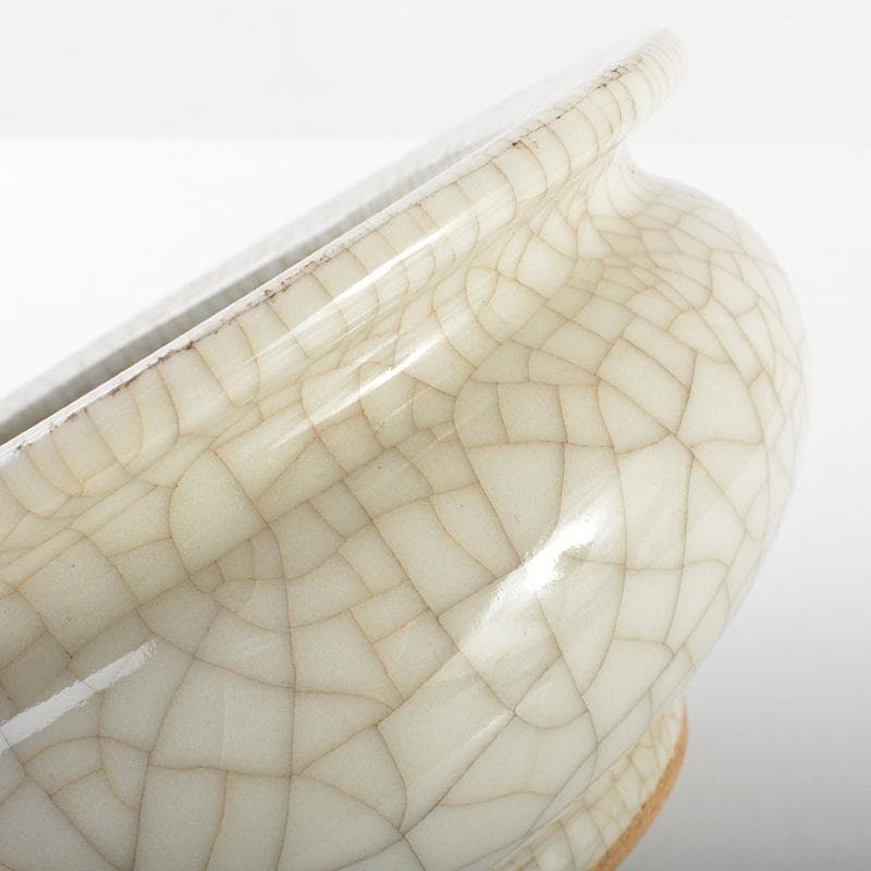 中国　哥窯　青磁　氷裂文　香炉　V　R6881