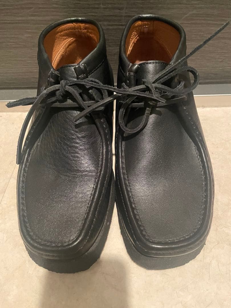 jjjjound パドモア&バーンズ モカシン 黒 レザー UK9 ワラビー