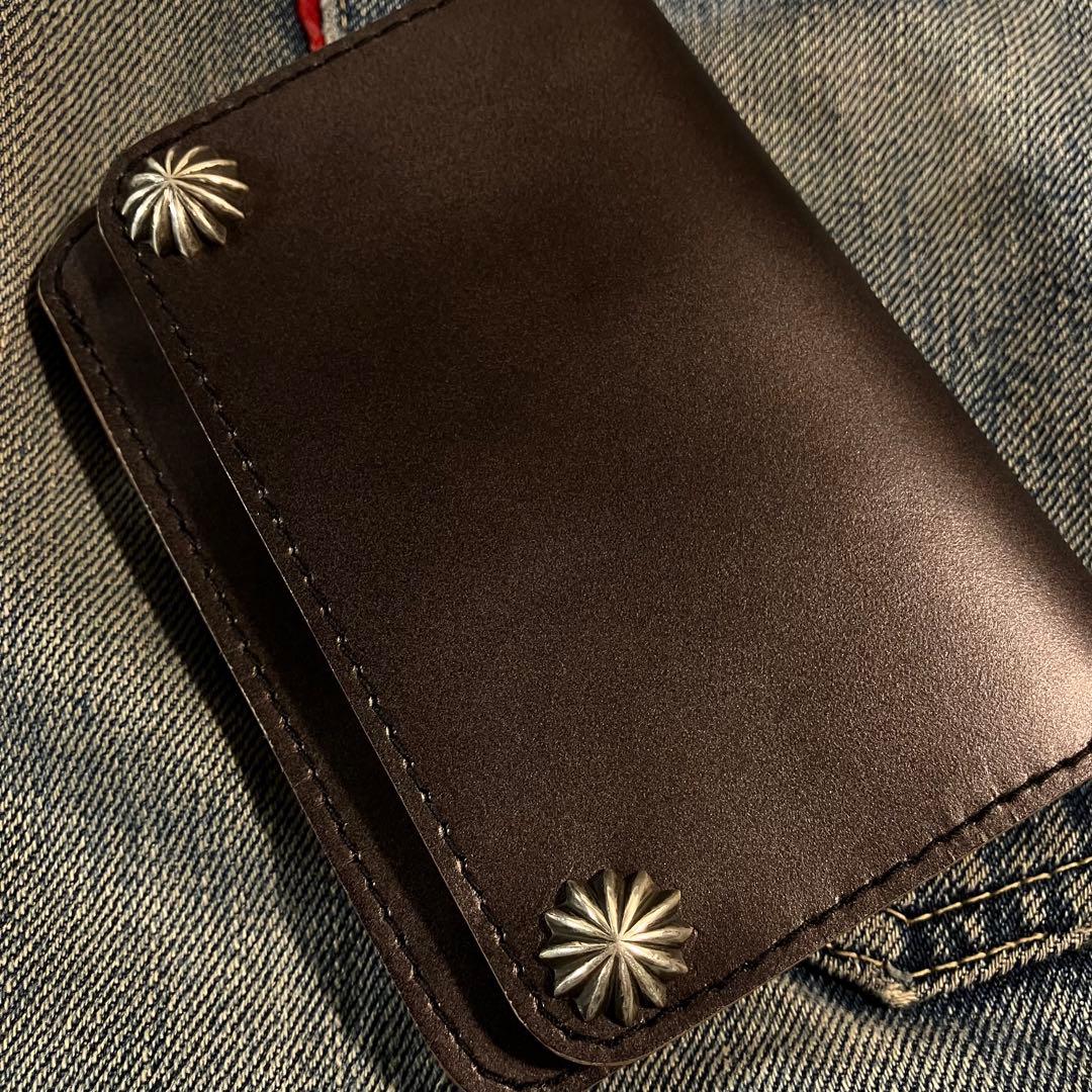 お札が折れない！ミドルトラッカーウォレット シルバー925 アポロコンチョ