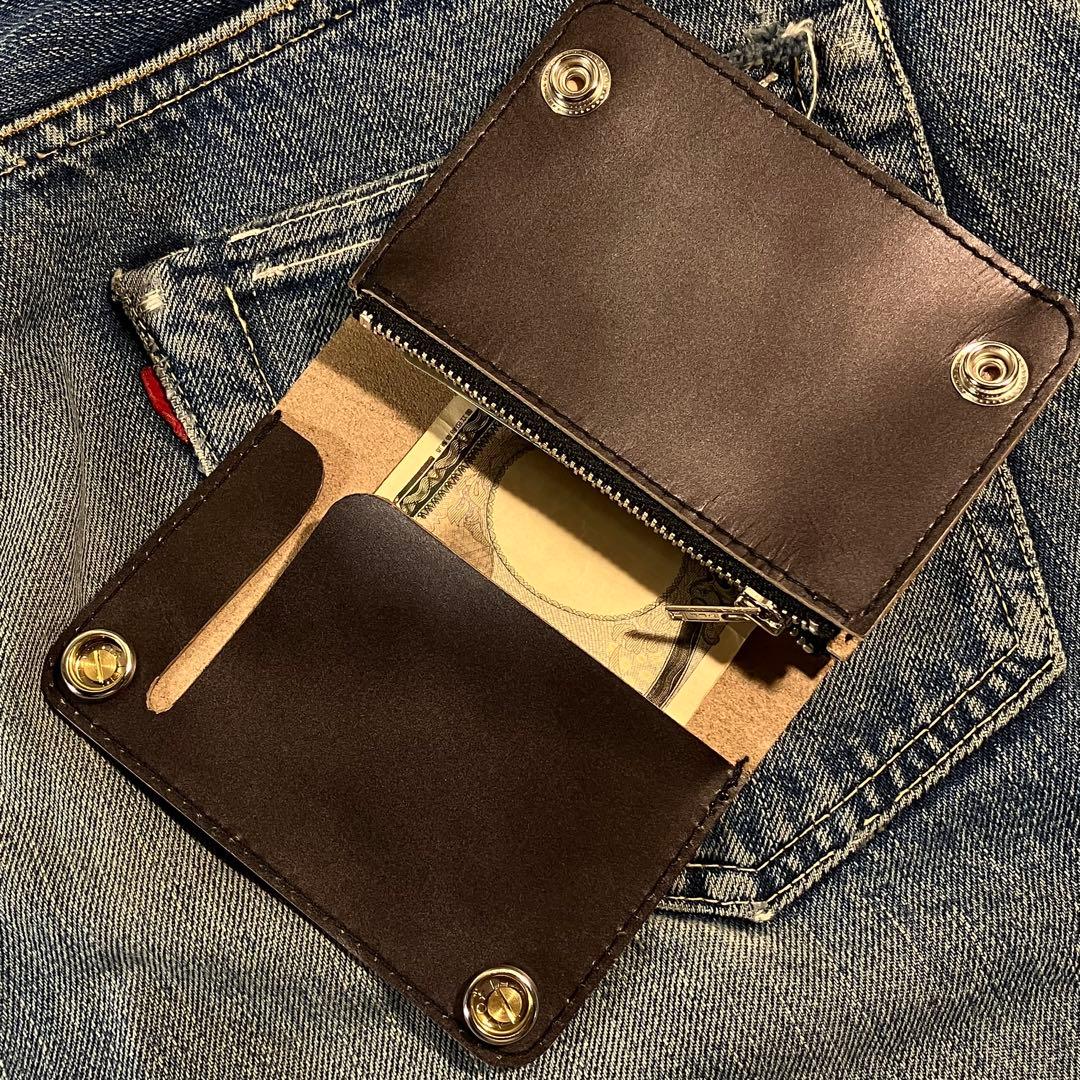 お札が折れない！ミドルトラッカーウォレット シルバー925 アポロコンチョ