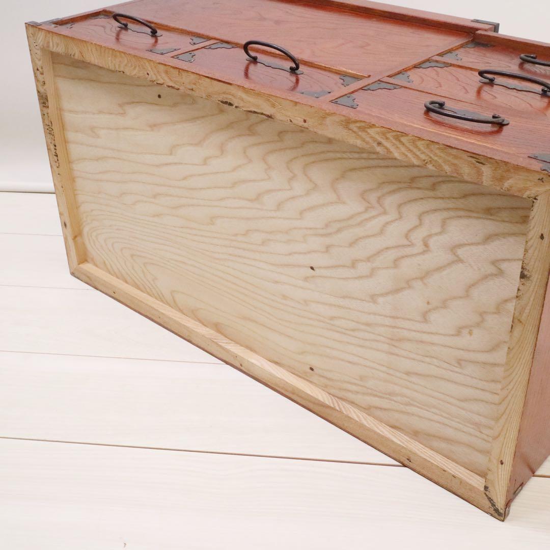 関東火鉢 火鉢 長火鉢 箱火鉢 レトロ 木製 アンティーク 古道具 灰付き