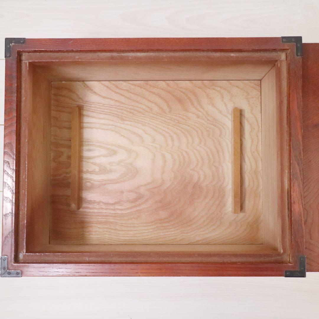 関東火鉢 火鉢 長火鉢 箱火鉢 レトロ 木製 アンティーク 古道具 灰付き