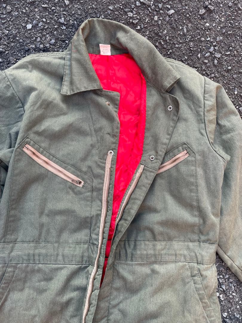 US製 ヴィンテージ つなぎ キルトインナー LARGEMEDIUM