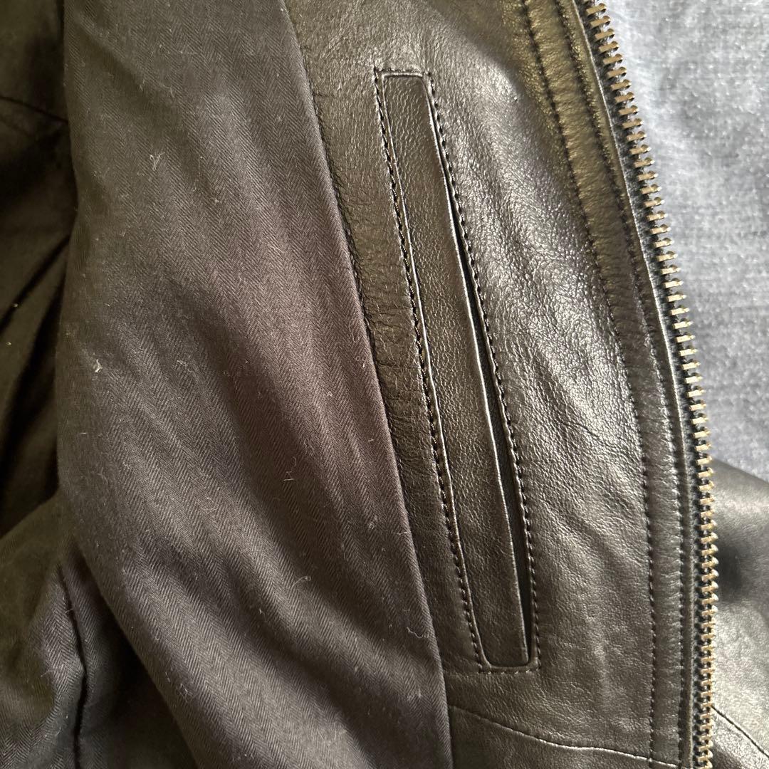 バーバリーブラックレーベル　ライダース革ジャケット