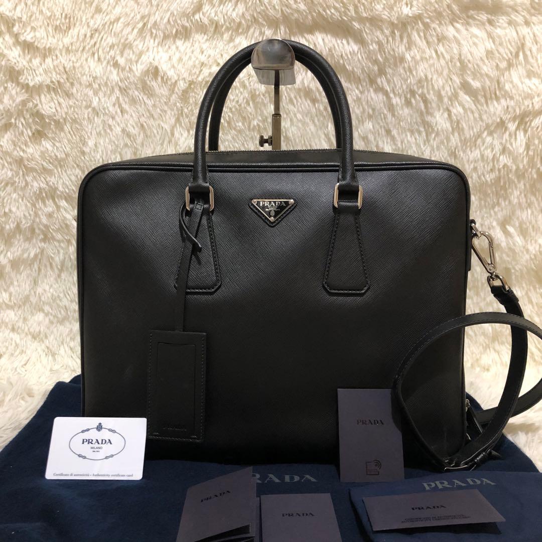 未使用✨プラダ　 2way レザー ショルダーバッグ　 ビジネスバッグ