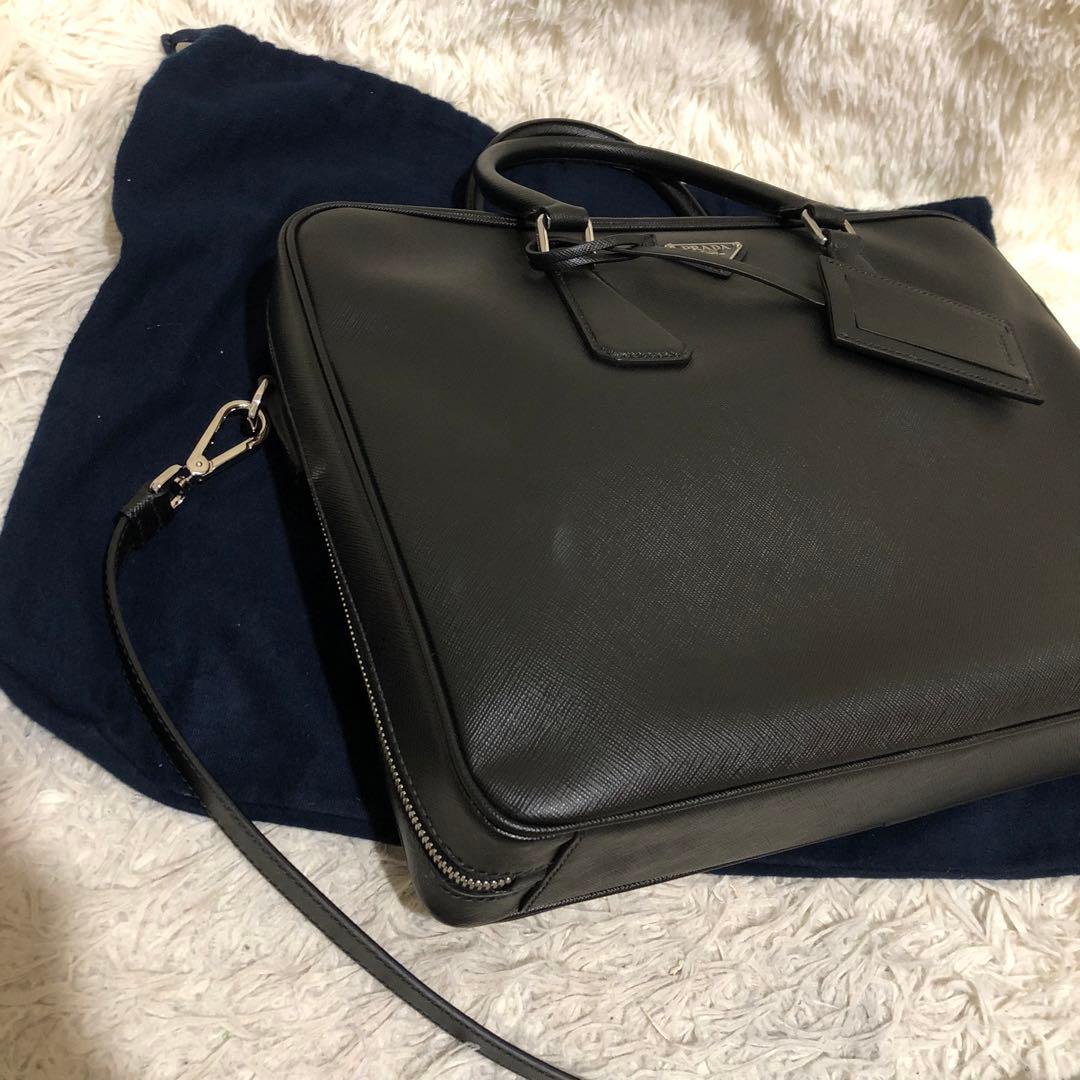 未使用✨プラダ　 2way レザー ショルダーバッグ　 ビジネスバッグ