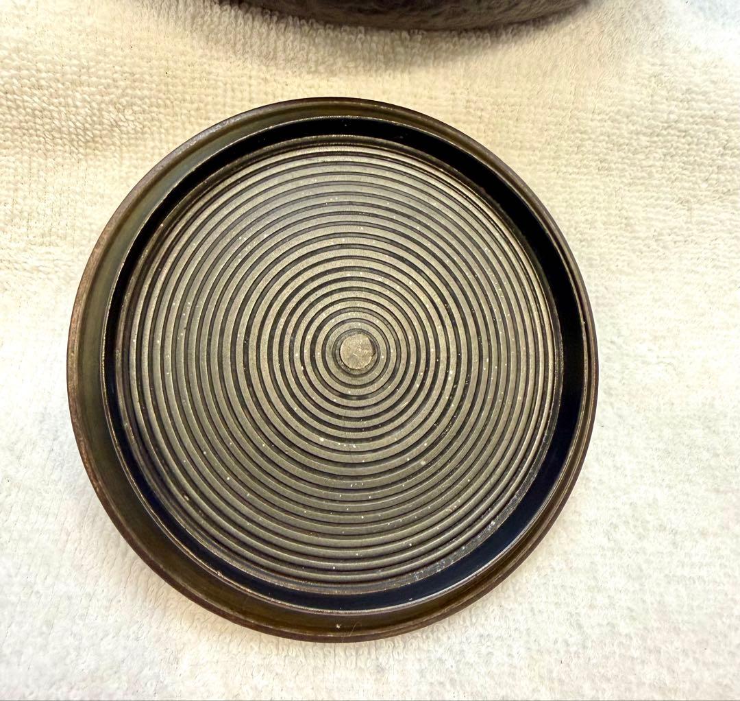 茶道具 鉄瓶 薬缶 ビンテージ レトロ 笹の葉模様【匿名配送】