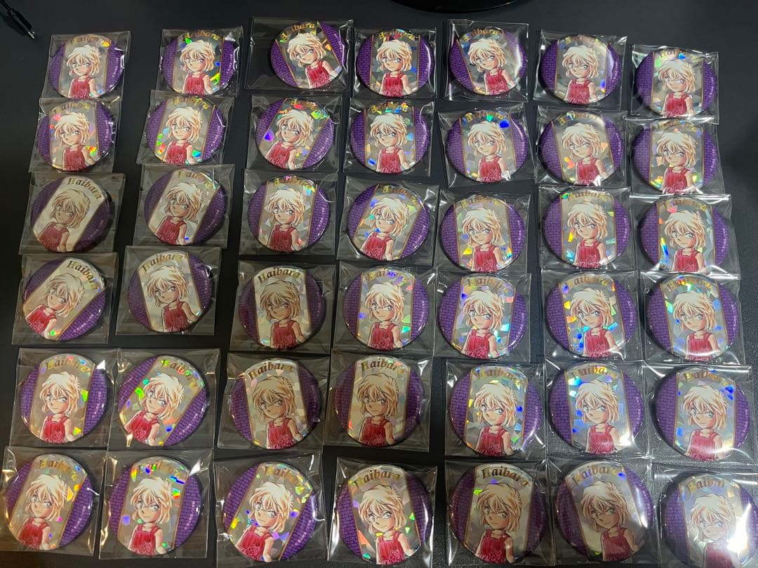 灰原哀　缶バッジ　コナン展　42点