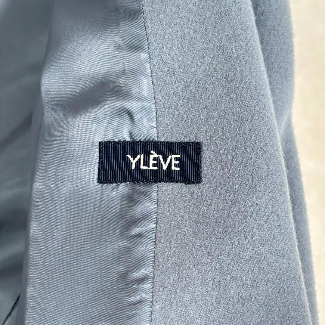 美品♪イレーヴ ウールロングチェスターコート ターコイズブルー sx2