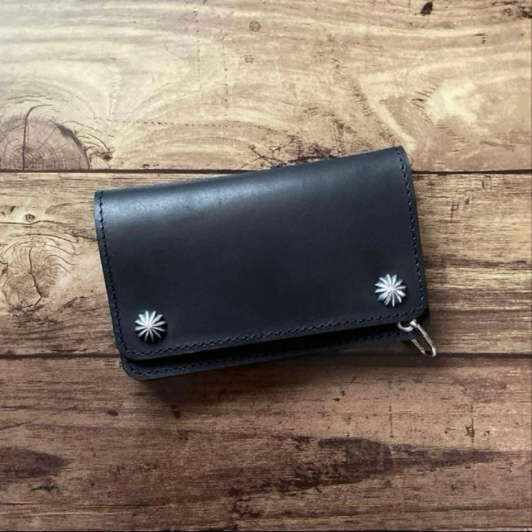 【mjdagj】ミドルトラッカーウォレット3層【お札を折らずに収納】