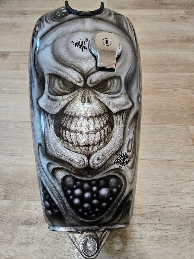 SR400/SR500 純正タンク カスタムペイント スカル