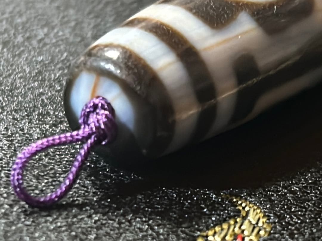 四眼天珠　ハンドメイド品／送料込　匿名発送／チベット　天珠　お守り