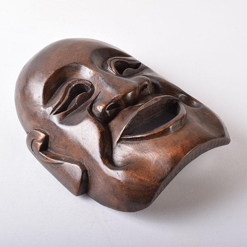 能面　能楽　雅楽　木彫　お面　C　8250