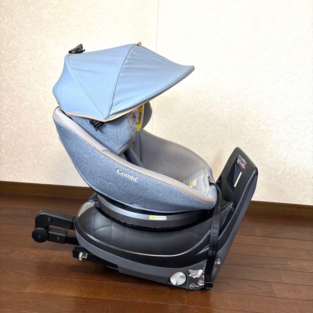 【美品】Combi クルムーヴスマート ISOFIX シンプライト ブルー