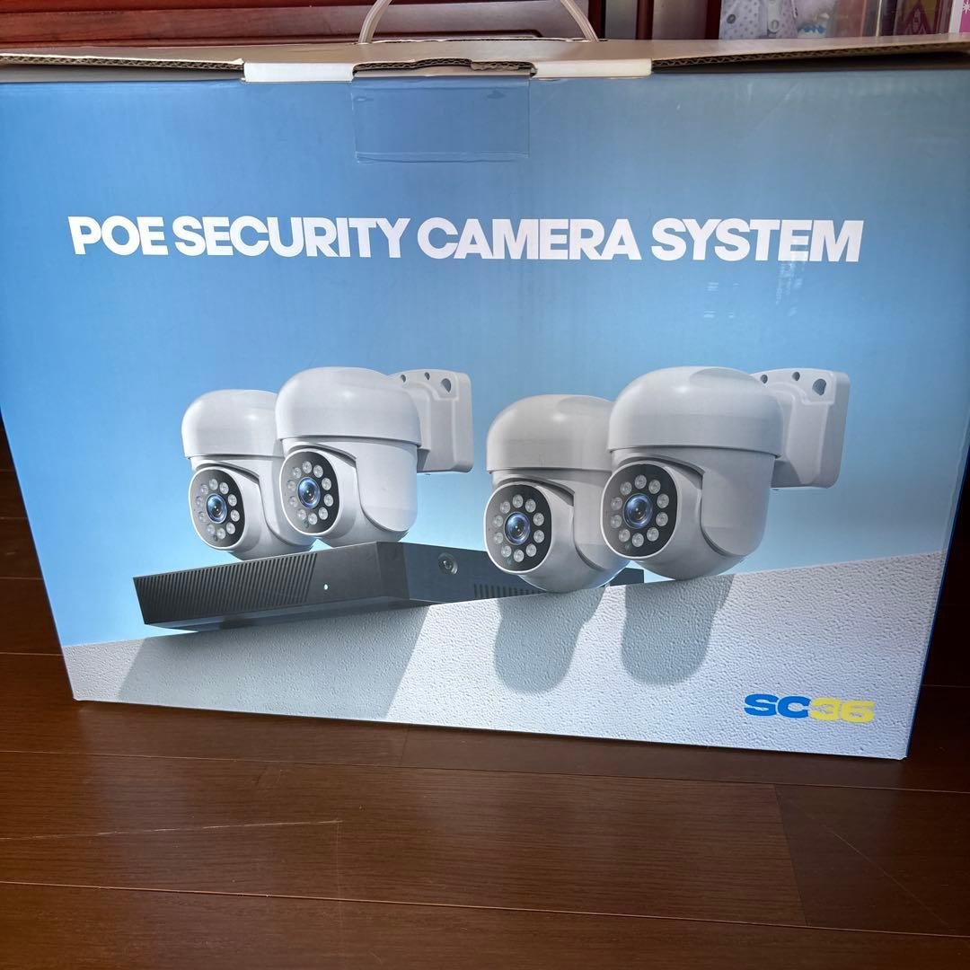 防犯カメラ 有線 監視カメラ 防犯カメラ poe セット 光音威嚇 4台セット