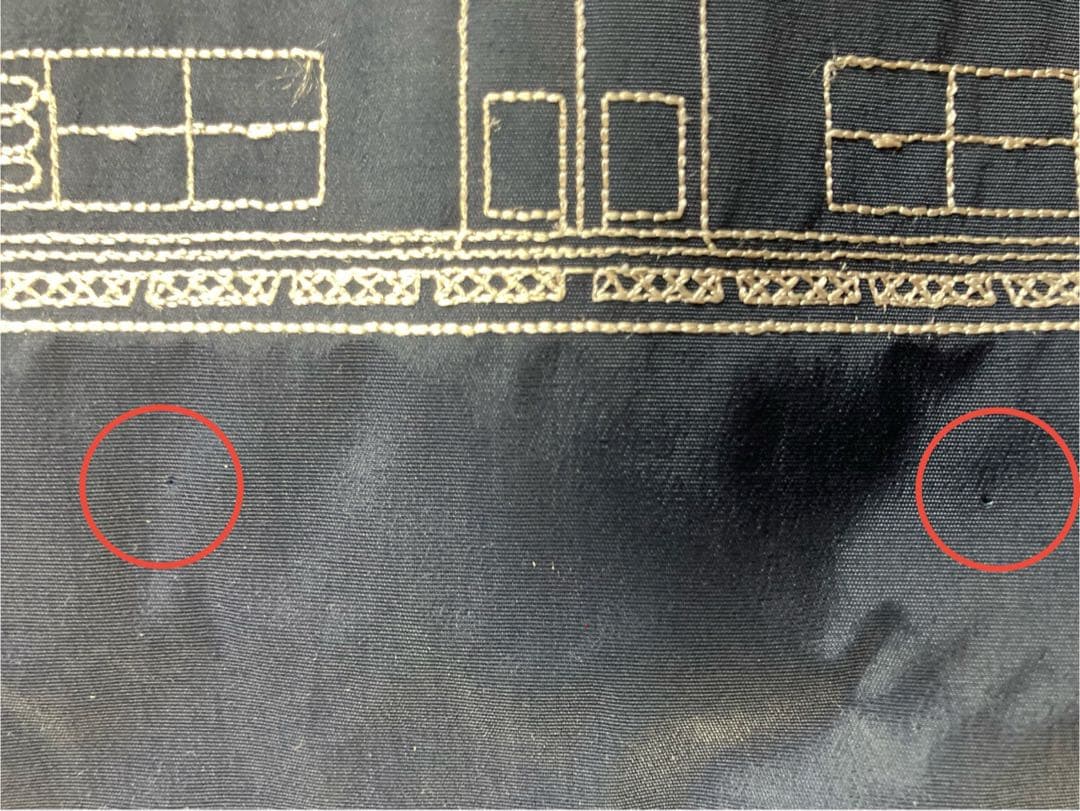 90s Subware 電車刺繍ポーチ 紺色 &ロゴ銘板　ペンケース recon