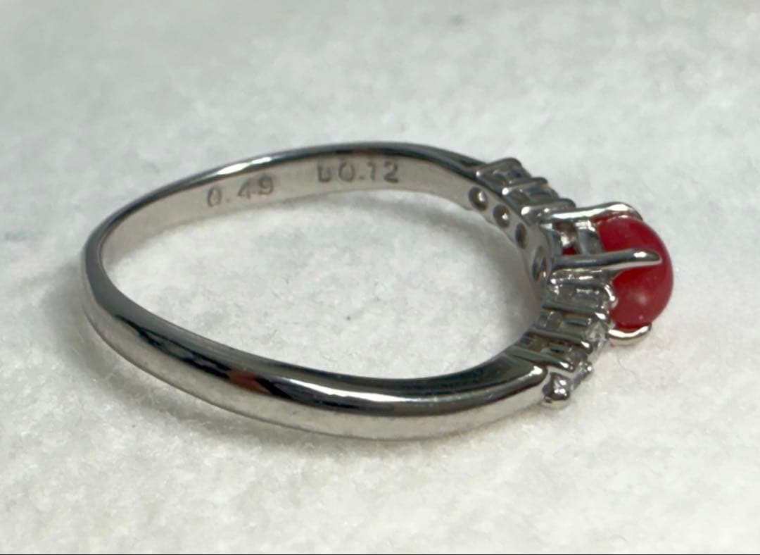 フテネンコ　コンクパール　0.49ct Pt リング（No.8195）