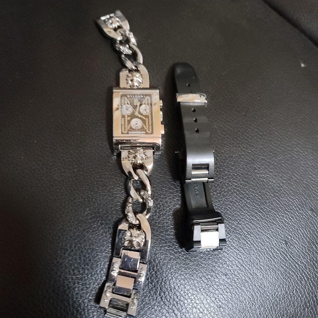 ブルガリレコッタロゴ49sクォーツ腕時計 電池式ステンレススチール シルバー