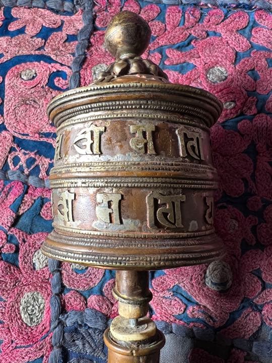 アンティーク　マニ車　摩尼車　チベット仏教