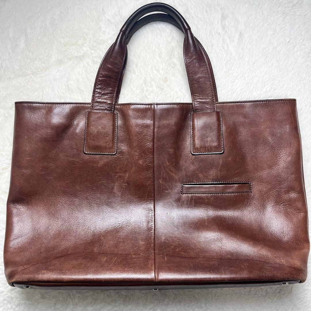 いじゅfico GANZO レザー 3wayブリーフケース　ブラウン