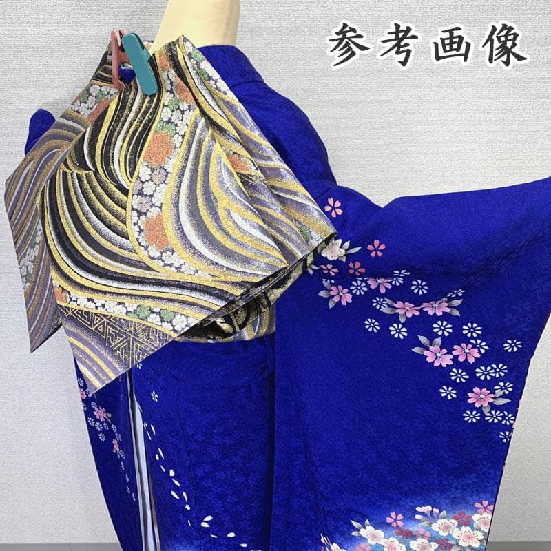 505z28〇人気色 振袖 金彩 金駒刺繍 地紋 青〇成人式 結婚式 推し色