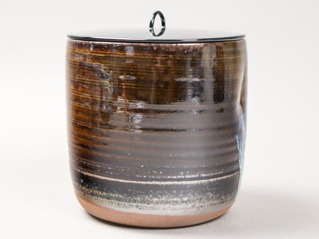 高取焼 高取喜恵 半月水指 共布 共箱 茶道具 未使用