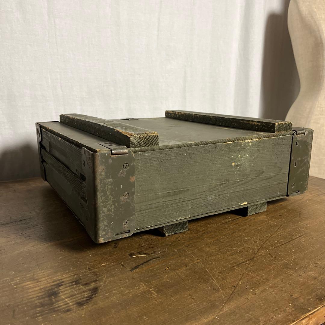 ユーロミリタリー実物◾️木製ボックス キャリーケース アンモボックス 収納ボックス