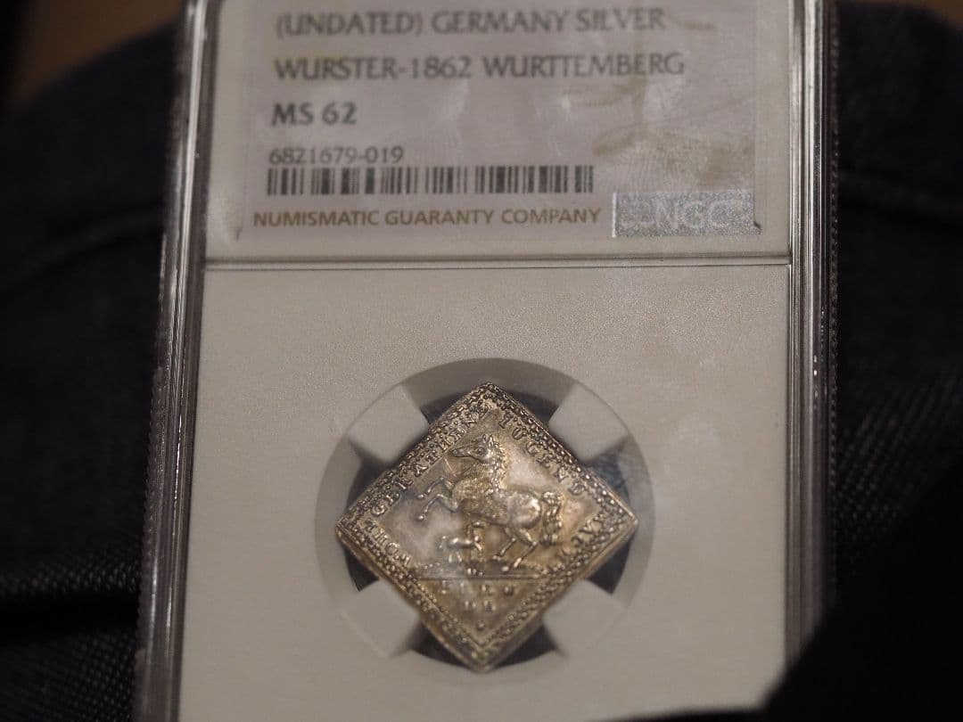 試鋳貨）シュトゥットガルト 都市景観 パターン ダカット銀打ち NGC鑑定済み