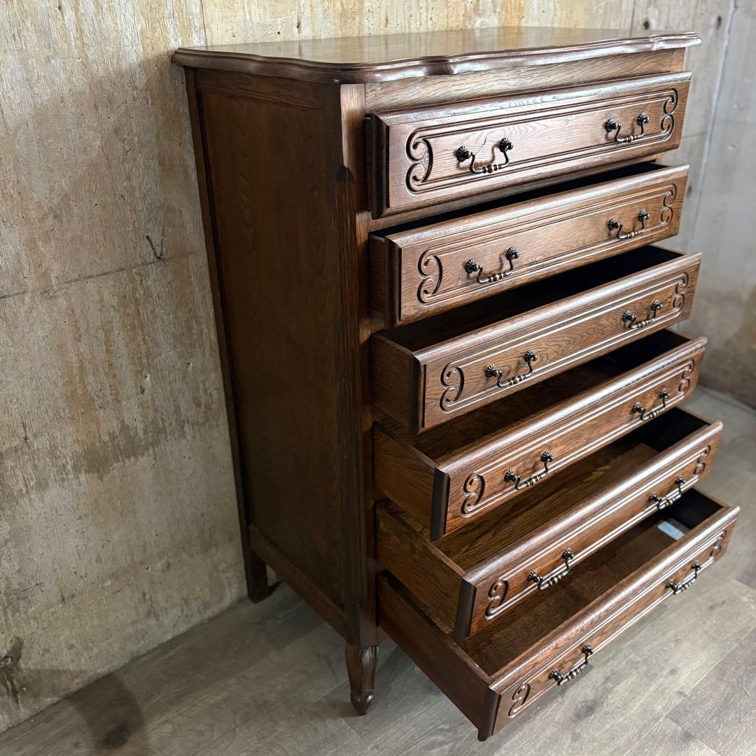 三越Brugge ルーマニア　猫脚チェスト　6段　ヴィンテージ