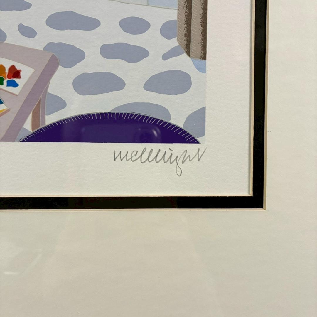 美品トーマス・マックナイト「Aegean～」シルクスクリーン 直筆サイン入 額装