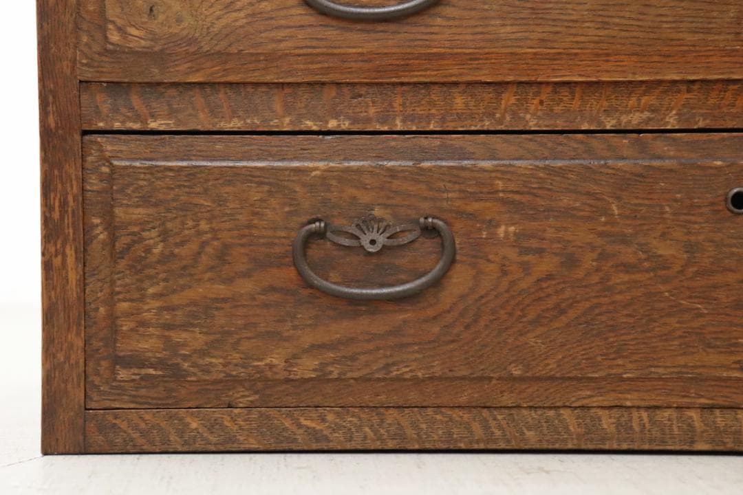 レトロ 無垢材 引き出し4杯 小引き出し レターケース 収納 キャビネット