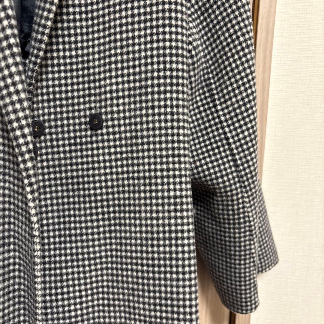 SLOBE IENA HAMILTONダブルフェイスウールロングコート　チェック