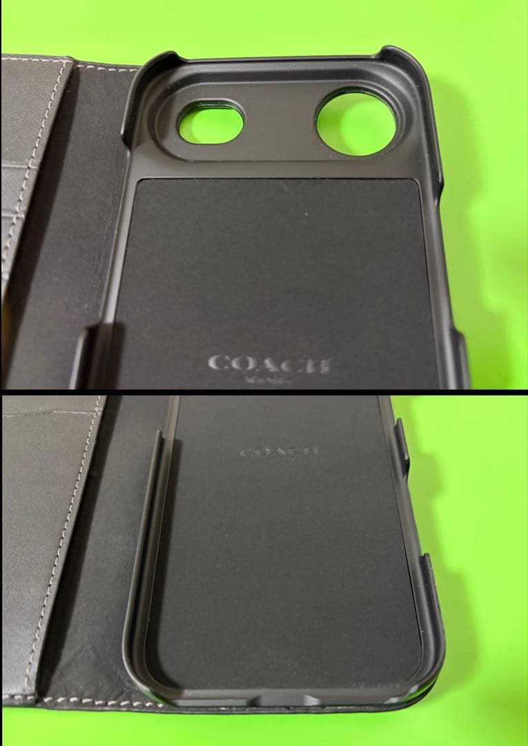 コーチ iPhone AIR ケース シグネチャー ブラック COACH 手帳