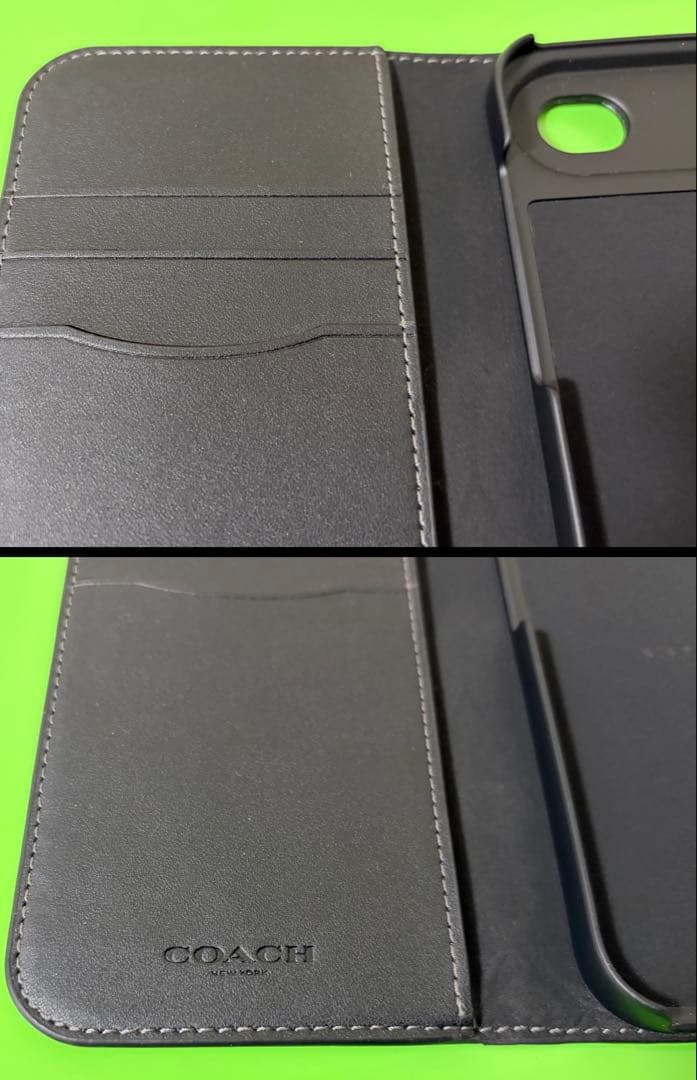コーチ iPhone AIR ケース シグネチャー ブラック COACH 手帳