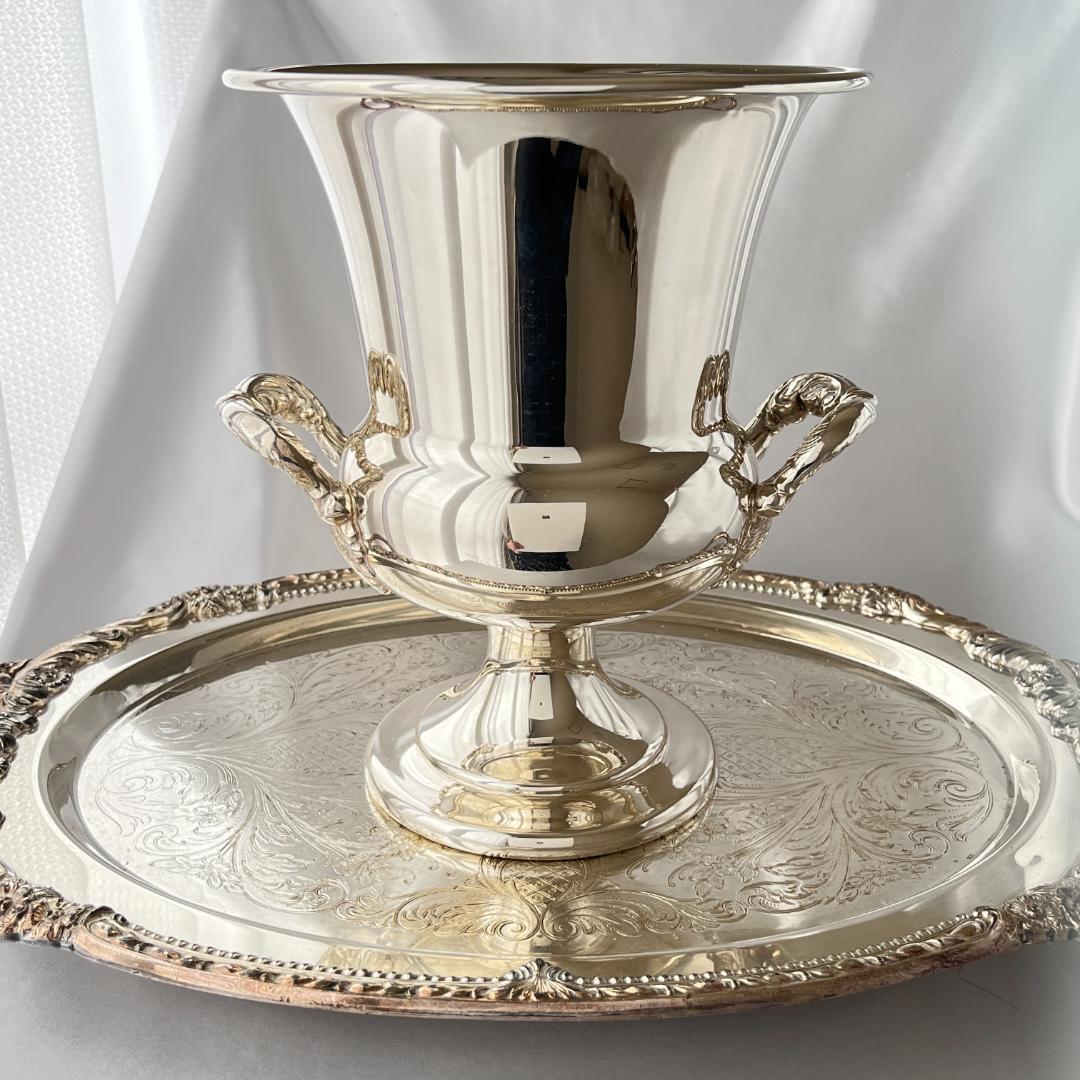 【Galleon】 ワインクーラー / シャンパンホルダー【シルバープレート】