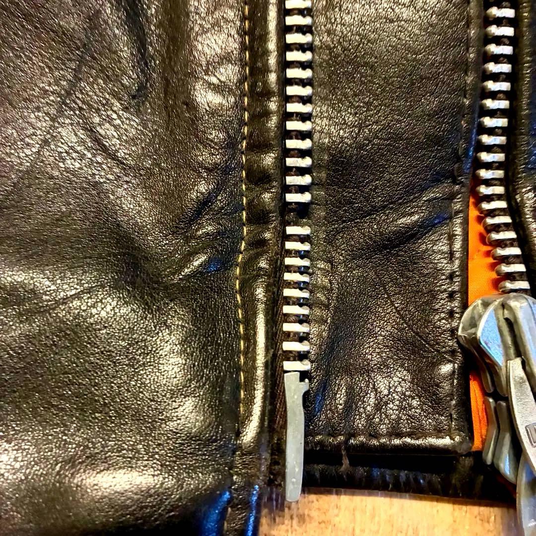 【70’s】Brimaco レザー シングルライダース 42 黒 カナダ製