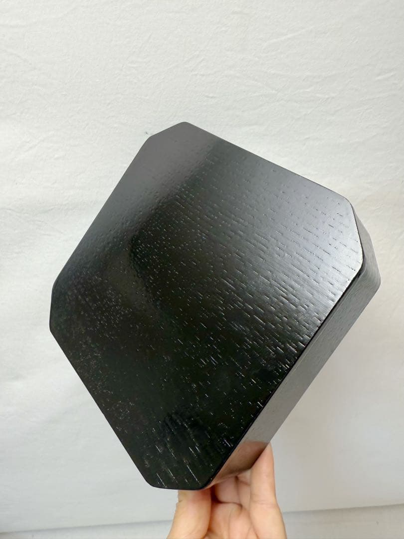 ほぼ未使用 茶道具 木製 柿合黒塗 5段縁高重 元箱