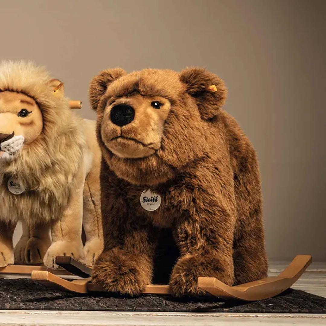 最終値下げシュタイフ　ライディングベアウルス　ぬいぐるみ　大きなぬいぐるみ