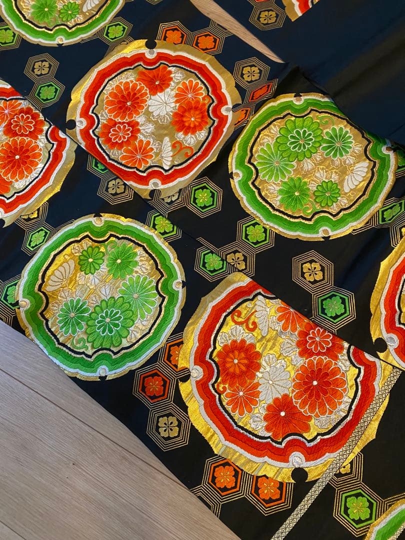 振袖2点セット　袋帯　振袖　着物　鹿子　牡丹　袴　卒業式　成人式