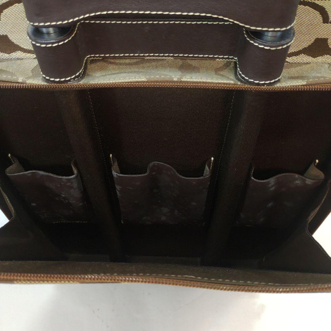 コーチ キャリーケース 旅行鞄 キャンバス×レザー シグネチャー