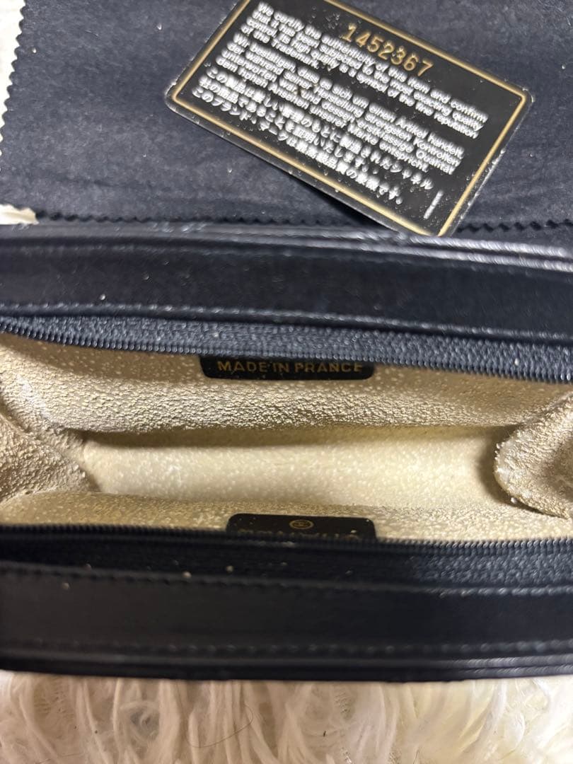 CHANEL ポーチ 小物入れ レザー ビコローレ ブラック ココマーク　箱付き